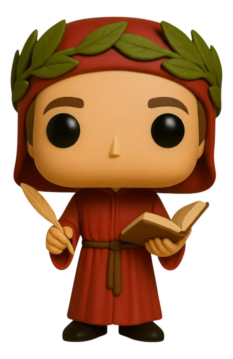 Dante Alighieri Boneco Personalizado em 3D Estilo Pop