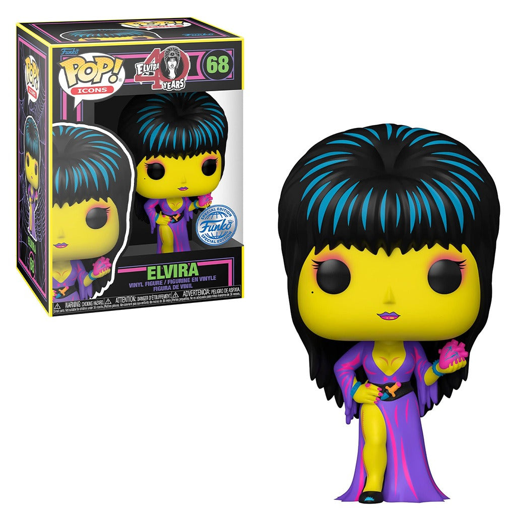 FUNKO POP ELVIRA 40TH ELVIRA BLACKLIGHT *EX* 68