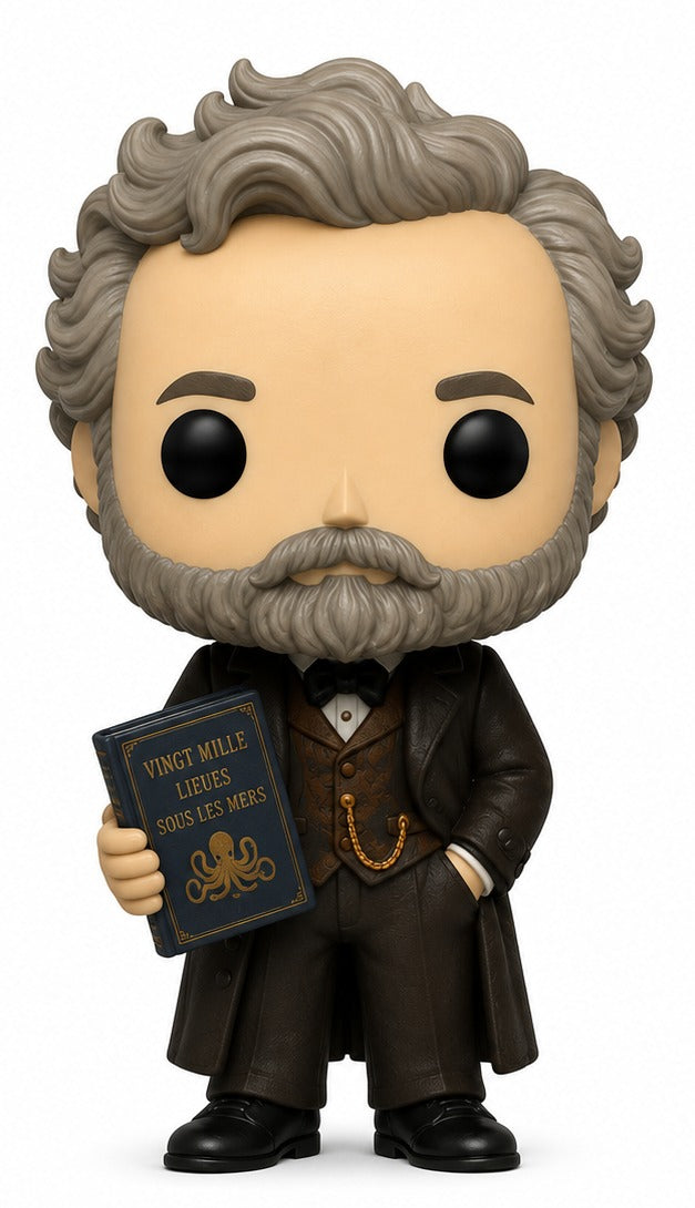 Júlio Verne Personalizado em 3D Estilo Pop