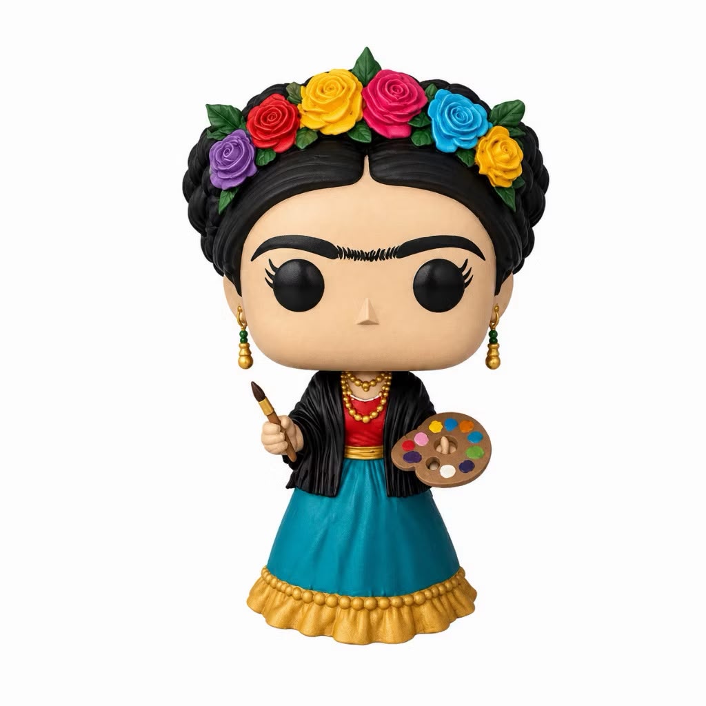 Frida Kahlo Versão 3 Personalizado em 3D Estilo Pop
