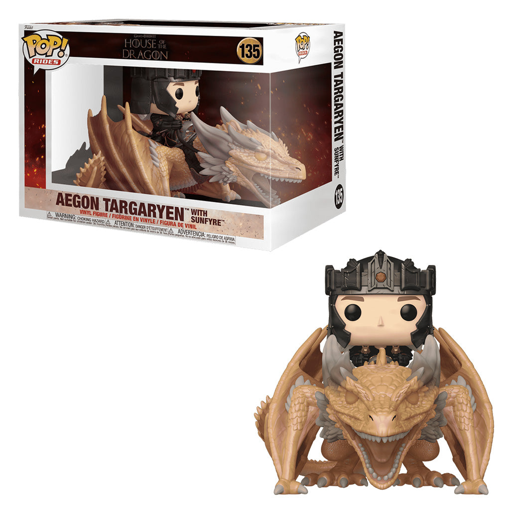 FUNKO POP GAME OF THRONES HOUSE THE DRAGON *RIDES* AEGON TARGARYEN 135