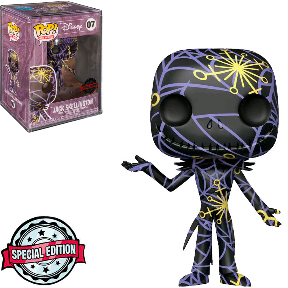 FUNKO POP DISNEY ART SERIES EXCLUSIVE - JACK SKELLINGTON 07 ( NÃO ACOMPANHA PROTETOR ACRÍLICO)