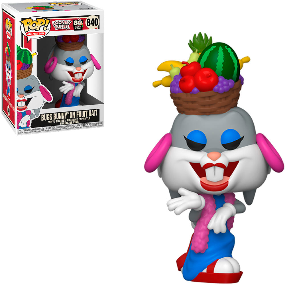 FUNKO POP LOONEY TUNES 80TH BUGS BUNNY IN FUIT HAT 840