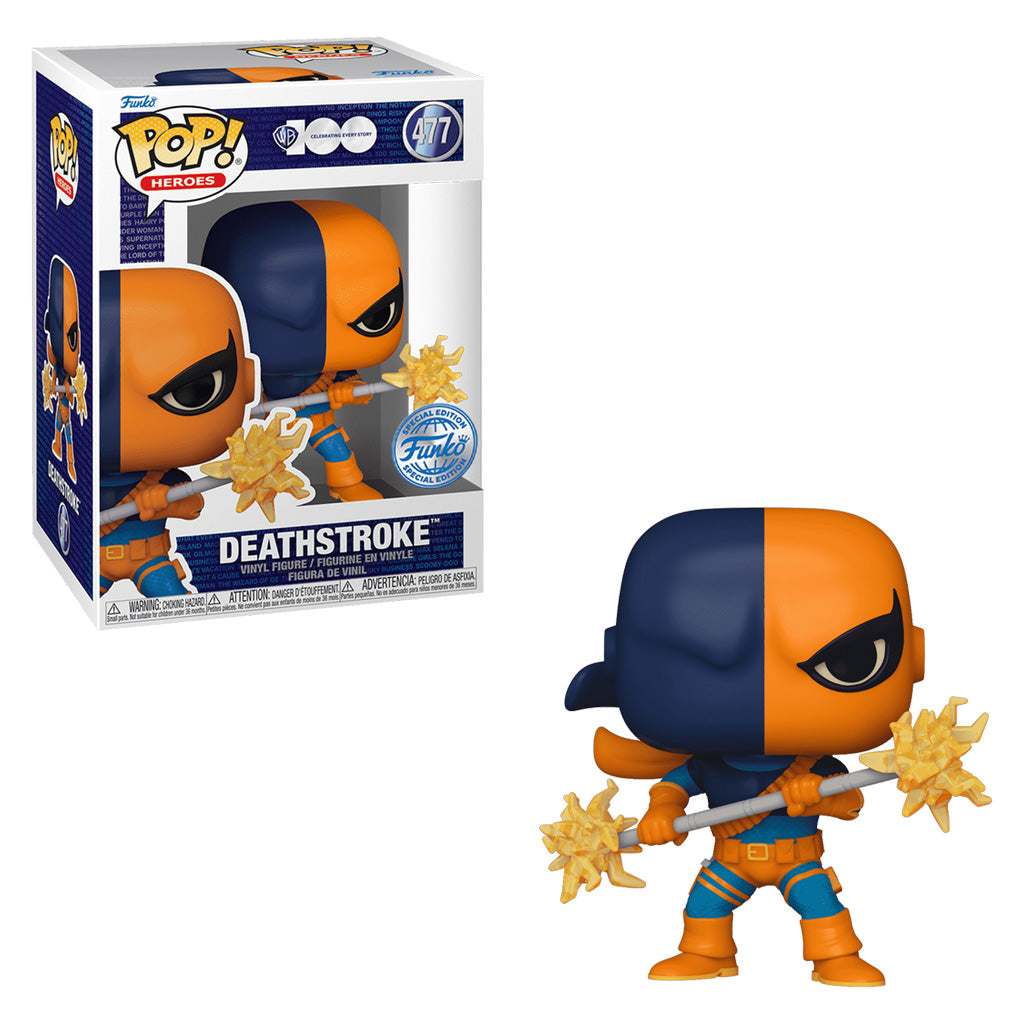 FUNKO POP HEROES WARNER BROS. 100TH EXCLUSIVE - DEATHSTROKE WIHT BO STAFF 477