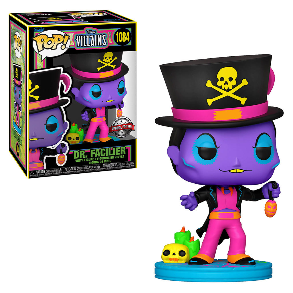 FUNKO POP DISNEY VILLAINS BLACK LIGHT - DR.FACILIER 1084