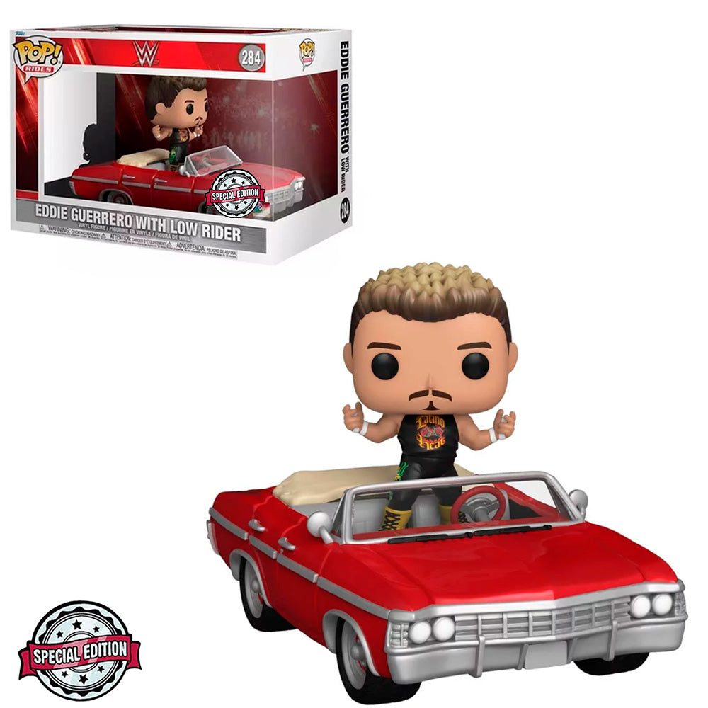 FUNKO POP WWE *RIDES* EDDIE GUERRERO W/LOW RIDER *EX* 284
