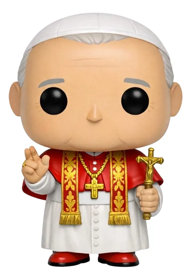 Papa João XXIII Boneco Personalizado em 3D Estilo Pop