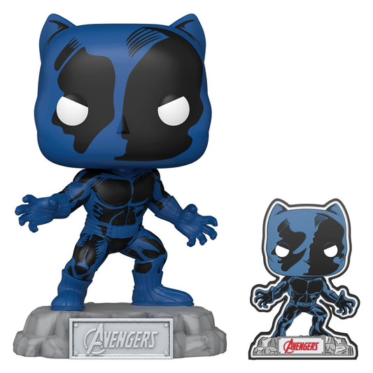FUNKO POP MARVEL AVENGERS EXCLUSIVE + BROCHE - BLACK PANTHER 1244