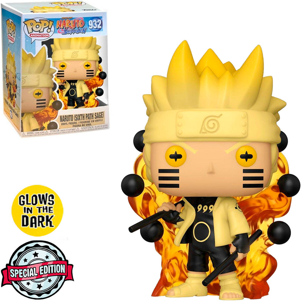 FUNKO POP NARUTO SHIPPUDEN EXCLUSIVE - NARUTO (SIXTH PATH SAGE) 932 GLOW