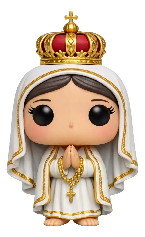 Nossa Senhora de Fátima Personalizado em 3D Estilo Pop