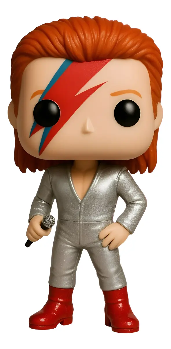 David Bowie Boneco Personalizado em 3D Estilo Pop