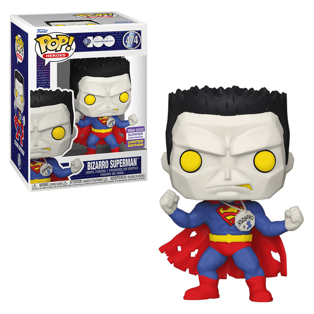 FUNKO POP WARNER BROS 100TH HEROES DC BIZARRO SUPERMAN *SDCC 2023* 474