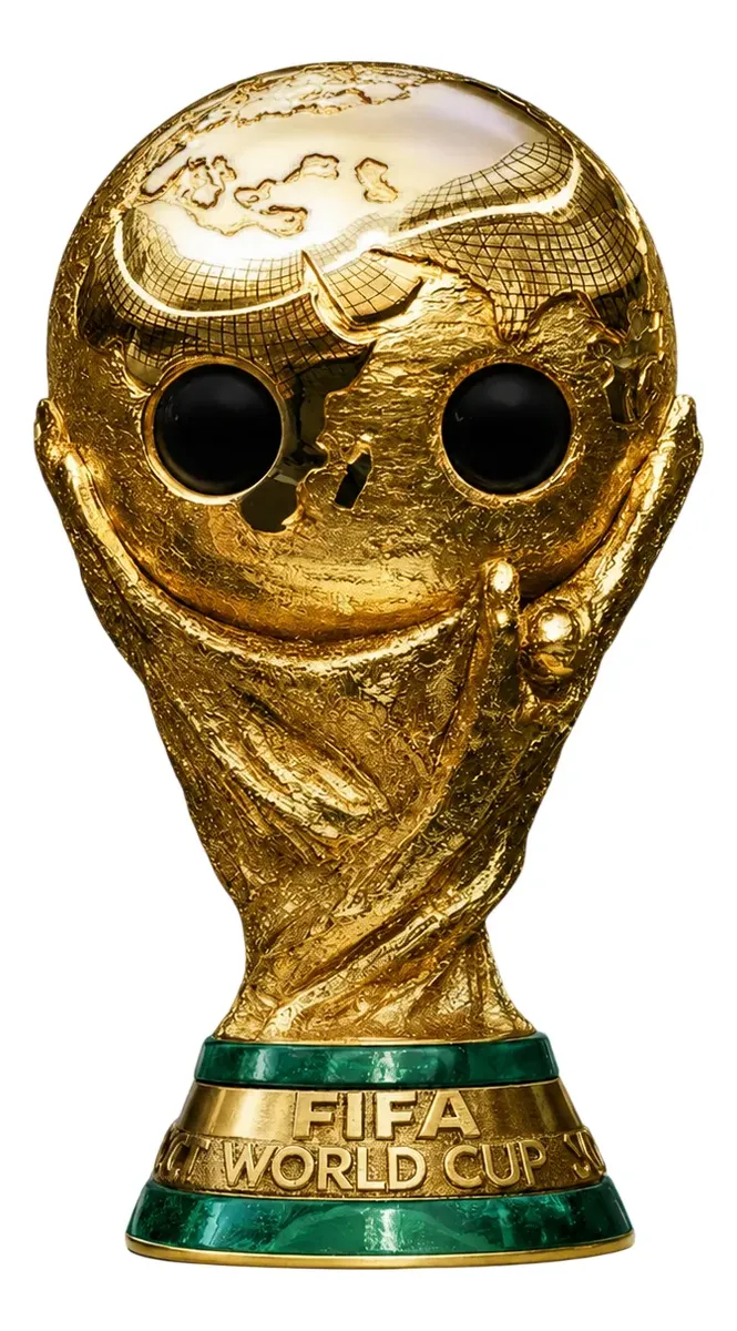 Troféu da Copa do Mundo Boneco Personalizado em 3D Estilo Pop