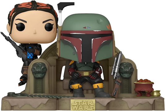 FUNKO POP MOMENT STAR WARS THE MANDALORIAN - BOBA FETT AND FENNEC ON THRONE 486