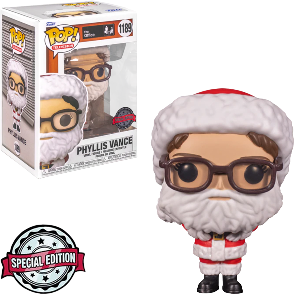 FUNKO POP THE OFFICE PHYLLIS VANCE W/SANTA *EX* 1189