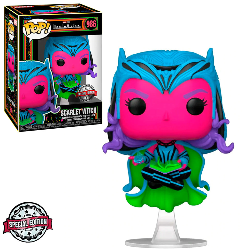 FUNKO POP MARVEL BLACK LIGHT WANDA VISION SCARLET WITCH *EX 986