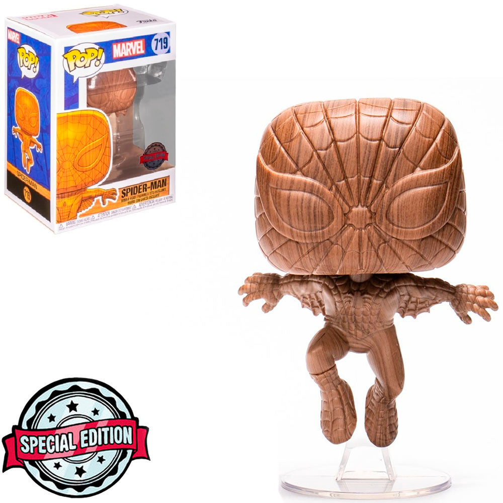 FUNKO POP MARVEL SPIDER-MAN WOOD DECO *EX* 719