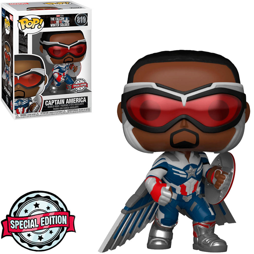 FUNKO POP MARVEL THE FALCON AND THE WINTER SOLDIER EXCLUSIVE - CAPTAIN AMERICA 819