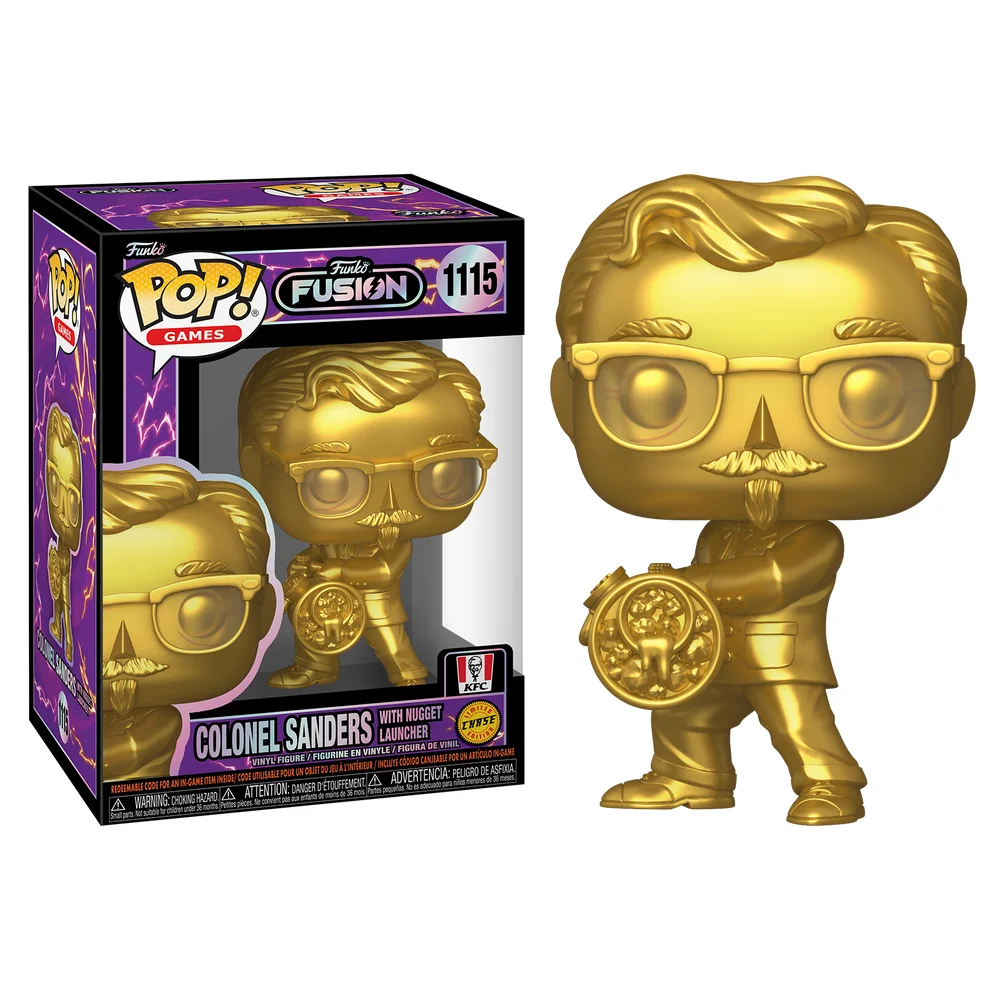 FUNKO POP GAMES CHASE FUNKO FUSION KFC - COLONEL SANDERS WITH NUGGET LAUNCHER 1115
