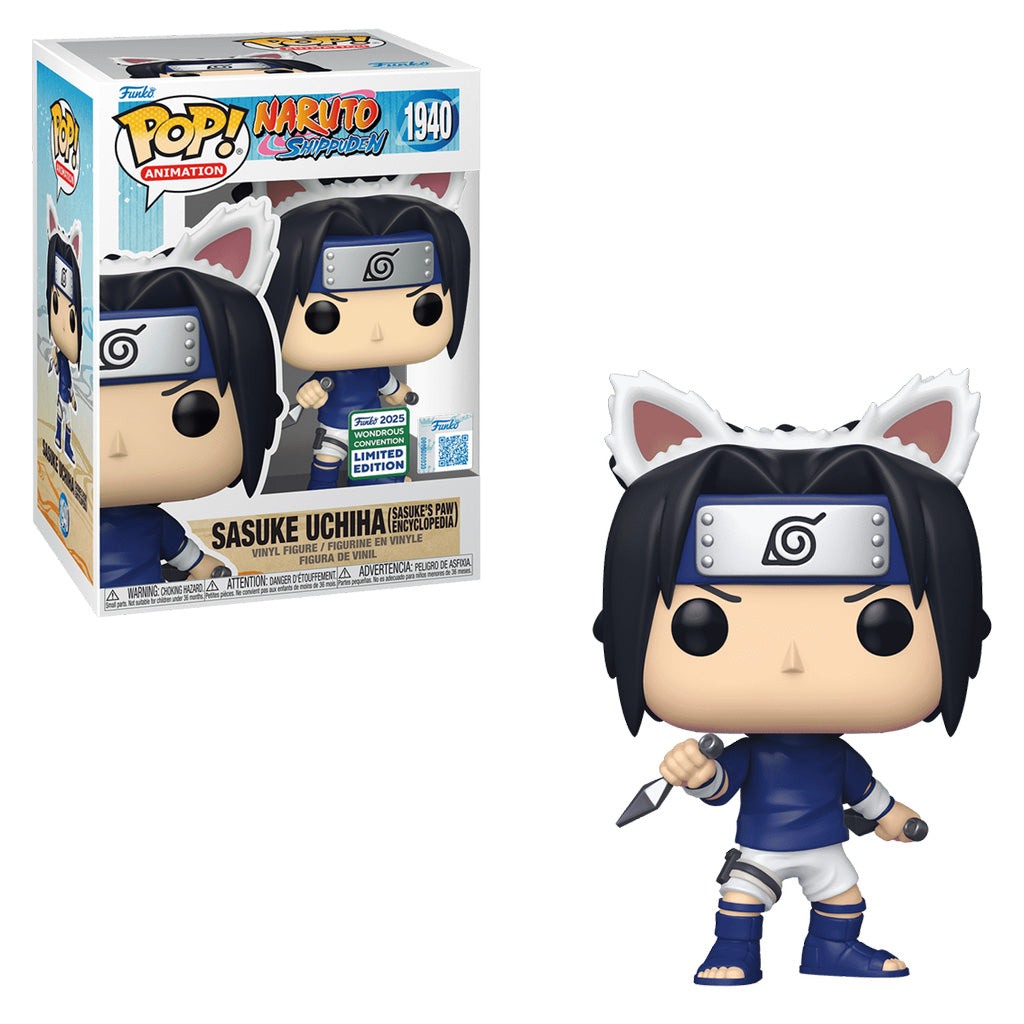 FUNKO POP NARUTO S.SASUKE UCHIHA W/SASUKE PAW *EX* 1940