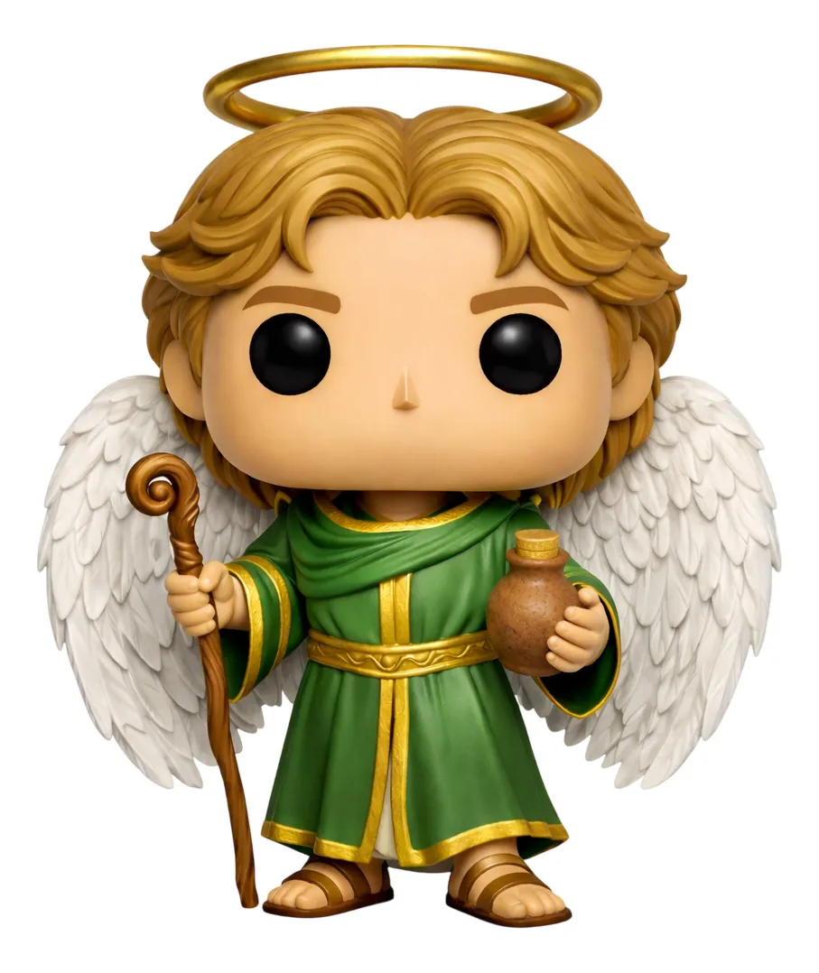 Arcanjo Rafael Personalizado em 3D Estilo Pop