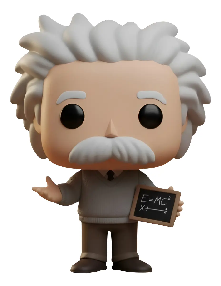 Albert Einstein Personalizado em 3D Estilo Pop