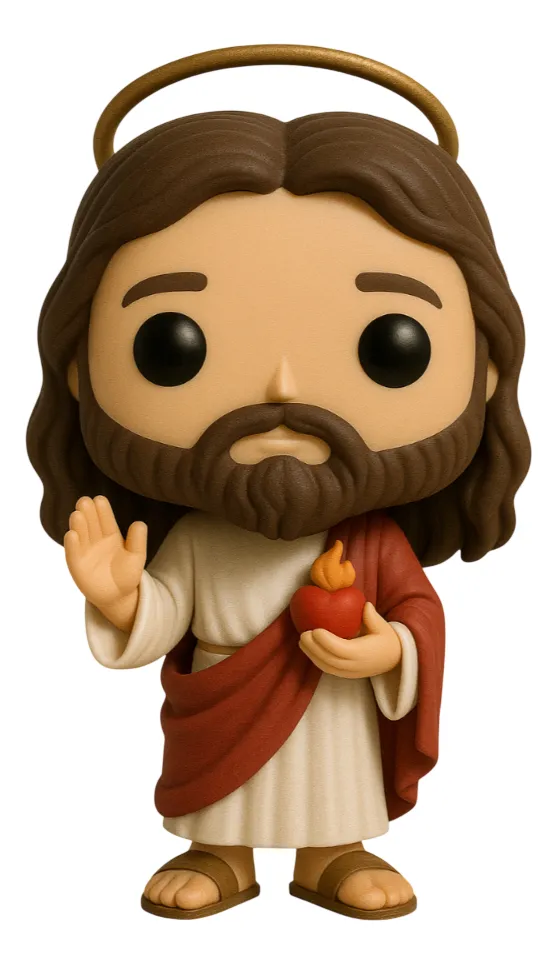 Jesus Boneco Personalizado em 3D Estilo Pop