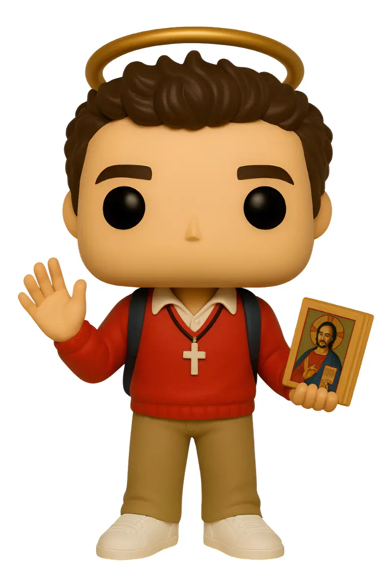 São Carlo Acutis Boneco Personalizado em 3D Estilo Pop