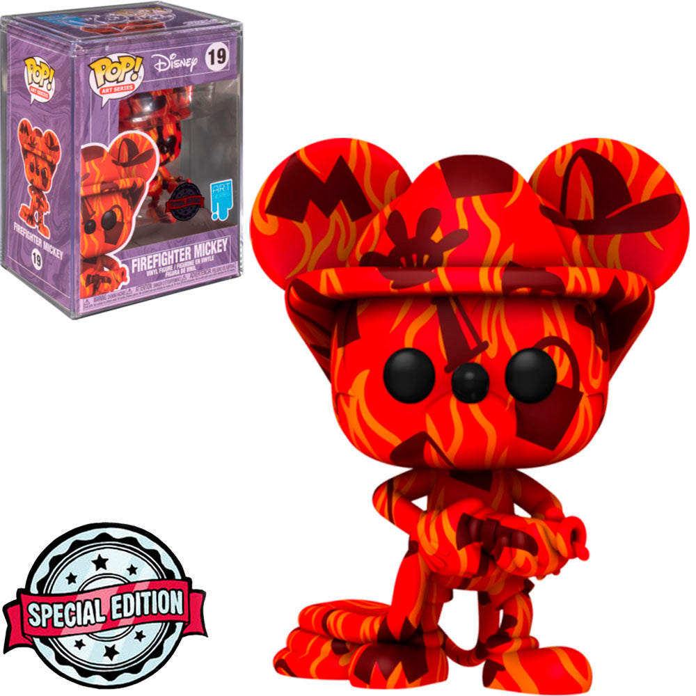 FUNKO POP DISNEY ARTIST MICKEY FIREFIGHTER *EX* 19