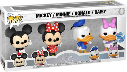 FUNKO POP DISNEY 100TH MICKEY/MINNIE/DONALD/DAISY 4PACK 70339
