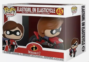 FUNKO POP DISNEY THE INCREDIBLES 2 *RIDES* ELASTIGIRL ON ALASTICYCLE 45