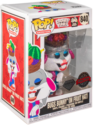 FUNKO POP LOONEY TUNES 80TH BUGS BUNNY DIAMOND FRUIT HAT *EX* 840
