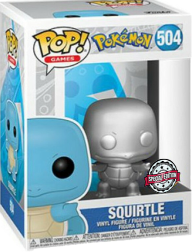 FUNKO POP POKEMON S8 SQUIRTLE SILVER 504