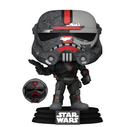FUNKO POP STAR WARS THE BAD BATCH EXCLUSIVE - HUNTER WITH PIN 446