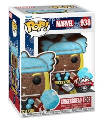 FUNKO POP MARVEL HOLIDAY EXCLUSIVE - GINGERBREAD THOR 938 (DIAMOND COLLECTION)