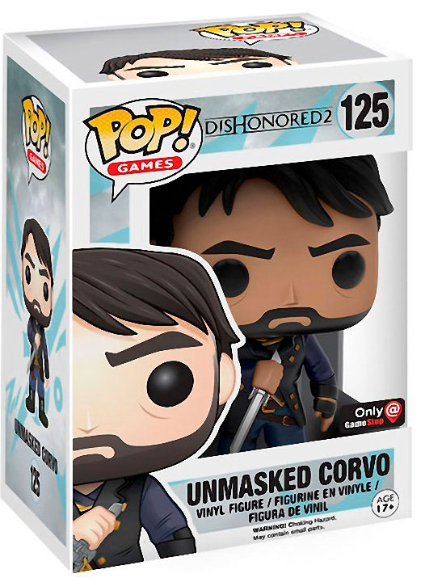 FUNKO POP GAMES DISHONORED 2 EXCLUSIVE - UNMASKED CORVO 125