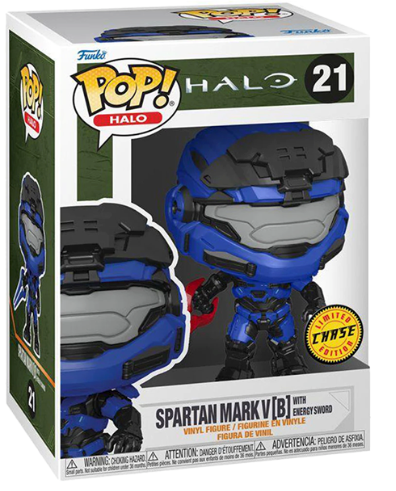 FUNKO POP CHASE HALO - SPARTAN MARK V[B] WITH ENERGY SWORD 21