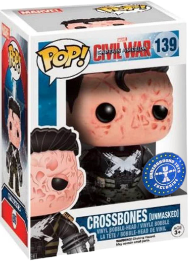 FUNKO POP MARVEL CAPTAIN AMERICA CIVIL WAR EXCLUSIVE - CROSSBONES UNMASKED 139