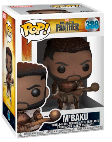 BONECO FUNKO POP BLACK PANTHER - M'BAKU 388