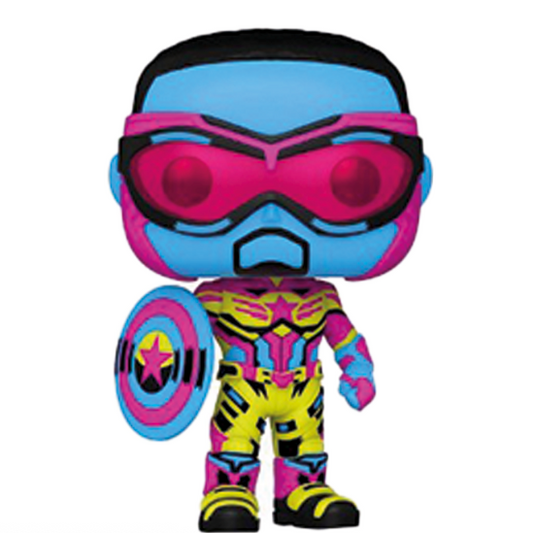 FUNKO POP MARVEL THE FALCON AND THE WINTER SOLDIER BLACK LIGHT EXCLUSIVE - CAPTAIN AMERICA 987