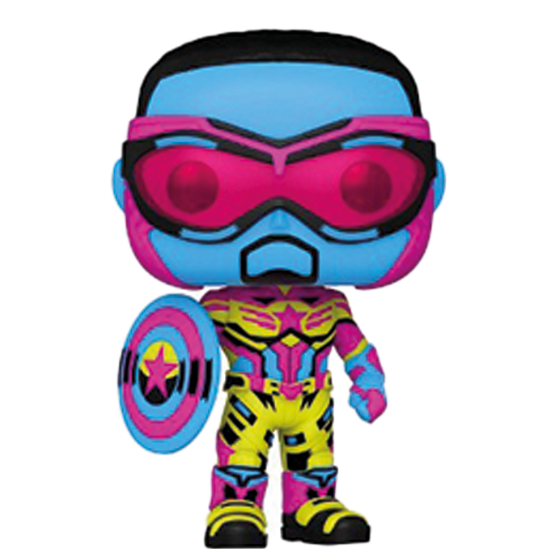 FUNKO POP MARVEL THE FALCON AND THE WINTER SOLDIER BLACK LIGHT EXCLUSIVE - CAPTAIN AMERICA 987