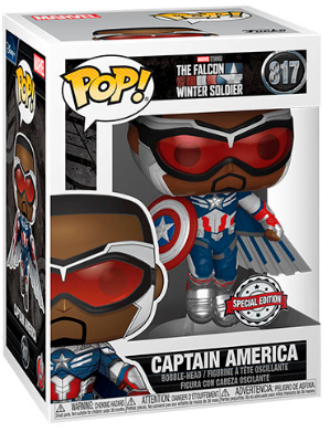 FUNKO POP MARVEL THE FALCON AND THE WINTER SOLDIER EXCLUSIVE - CAPTAIN AMERICA 817