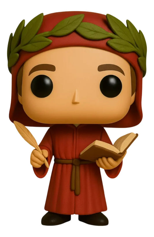 Dante Alighieri Boneco Personalizado em 3D Estilo Pop