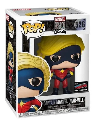 FUNKO POP MARVEL 80 YEARS EXCLUSIVE NYCC 2019 - CAPTAIN MARVEL (MAR-VELL) 526