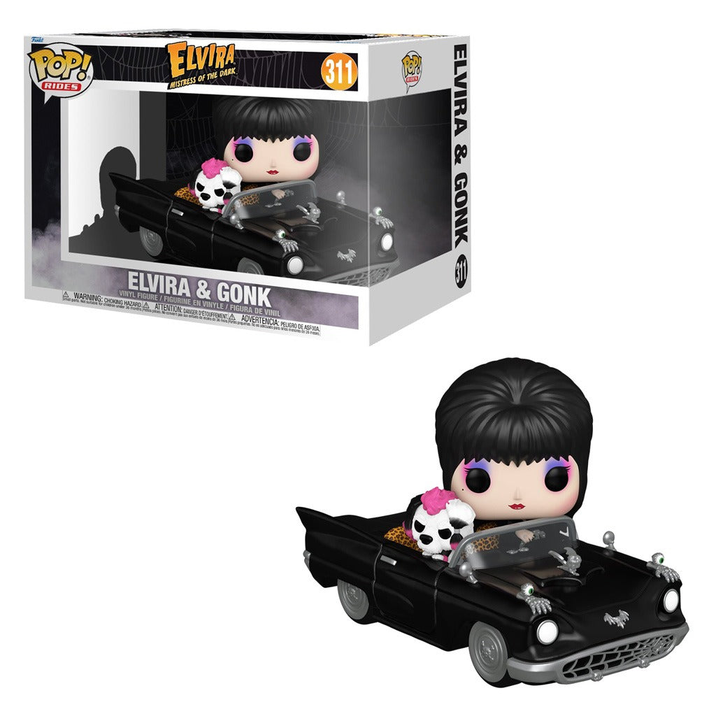 FUNKO POP ELVIRA MISTRESS OF THE DARK *RIDES* ELVIRA & GONK 311