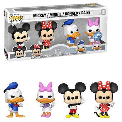 FUNKO POP DISNEY 100TH MICKEY/MINNIE/DONALD/DAISY 4PACK 70339