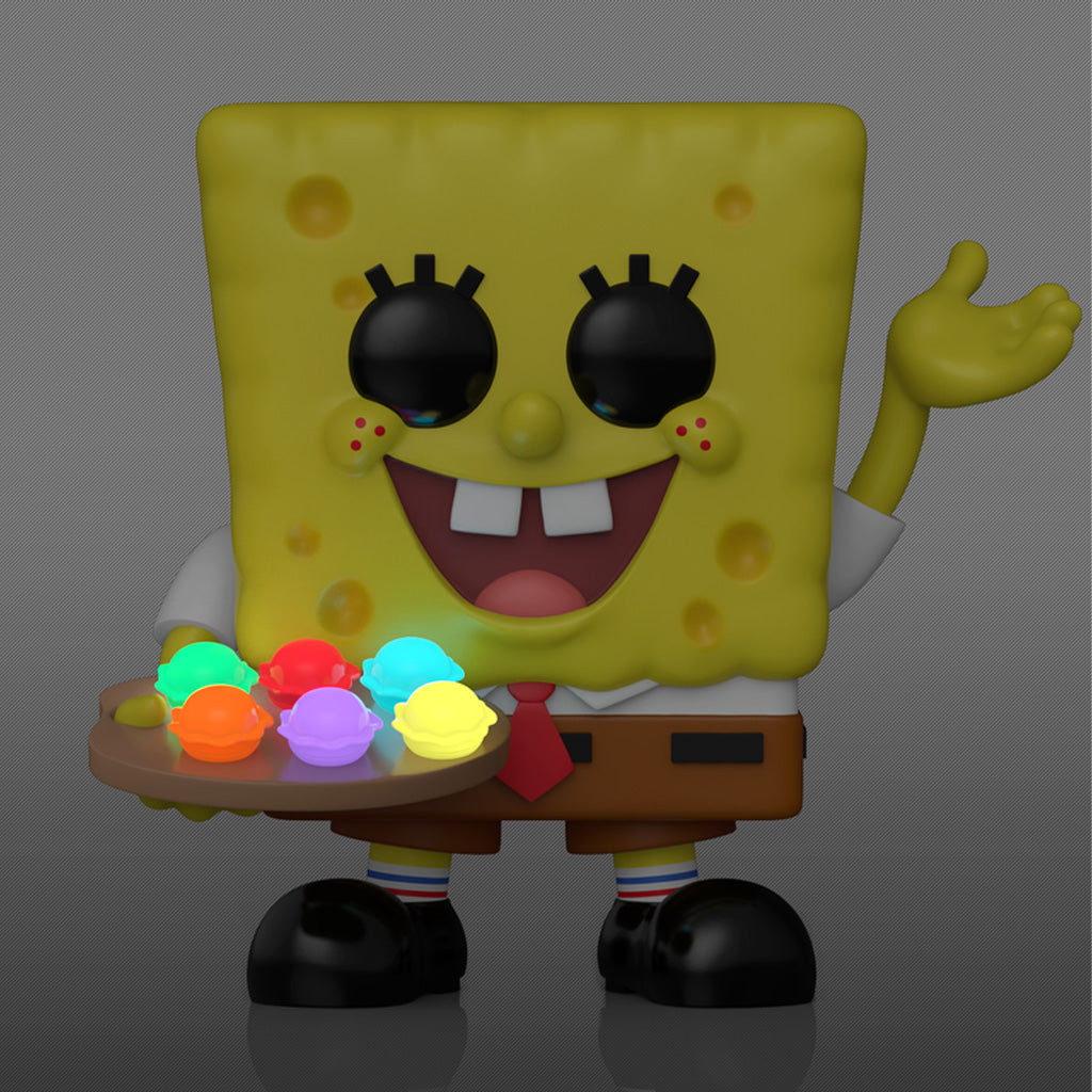 FUNKO POP ANIMATION NICKELODEON: SPONGEBOB SQUAREPANTS EXCLUSIVE - SPONGEBOB WITH PRETTY PATTIES (GLOWS IN THE DARK) 2312