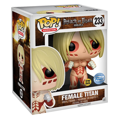 FUNKO POP ATTACK ON TITAN EXCLUSIVE - FEMALE TITAN 233 (GLOWS IN THE DARK) (SUPER SIZED 6")