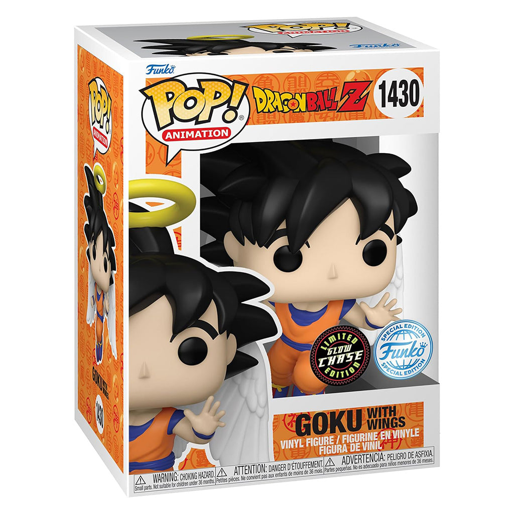 FUNKO POP CHASE ANIMATION DRAGON BALL Z EXCLUSIVE - GOKU WITH WINGS 1430 (GLOWS IN THE DARK)