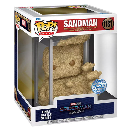 FUNKO POP MARVEL SPIDER-MAN NO WAY *DELUXE* SANDMAN *EX* 1181